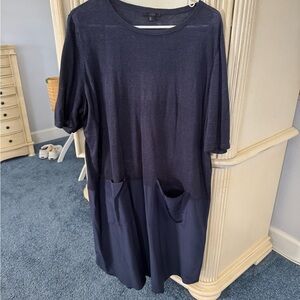 COS Navy Blue Dress with Pockets